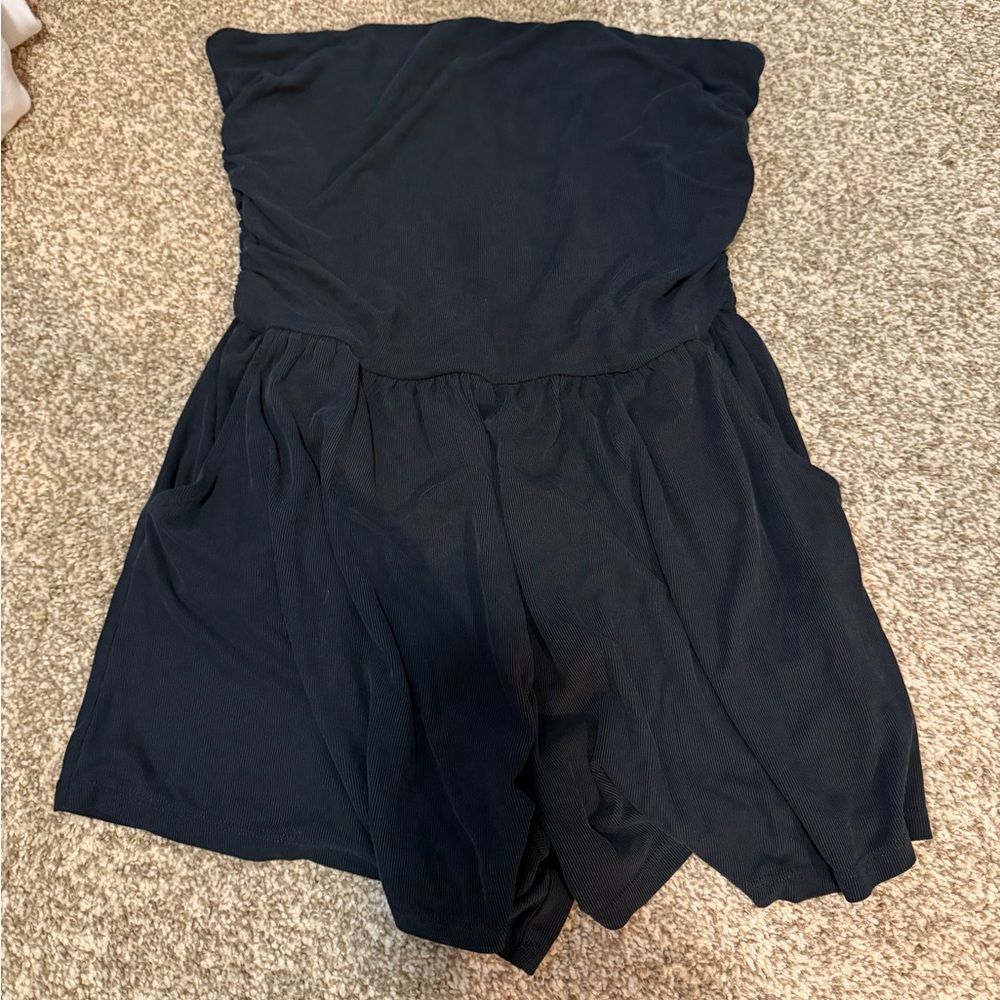 Wild Fable Black Strapless Jumpsuit